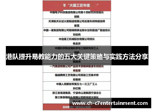 港队提升易教能力的五大关键策略与实践方法分享 港队提升易教能力的五大关键策略与实践方法分享